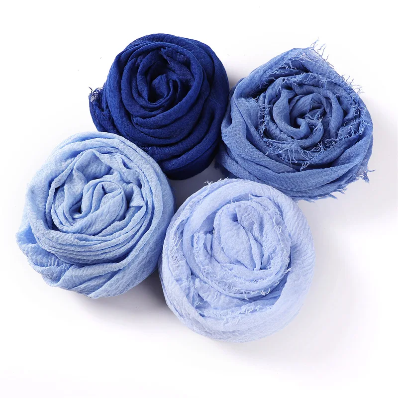 Women New Cotton Linen Scarf For Girls Students Autumn Winter Solid Color Scarves Retro Soft Foulard Viscose Female Wrap Shawls