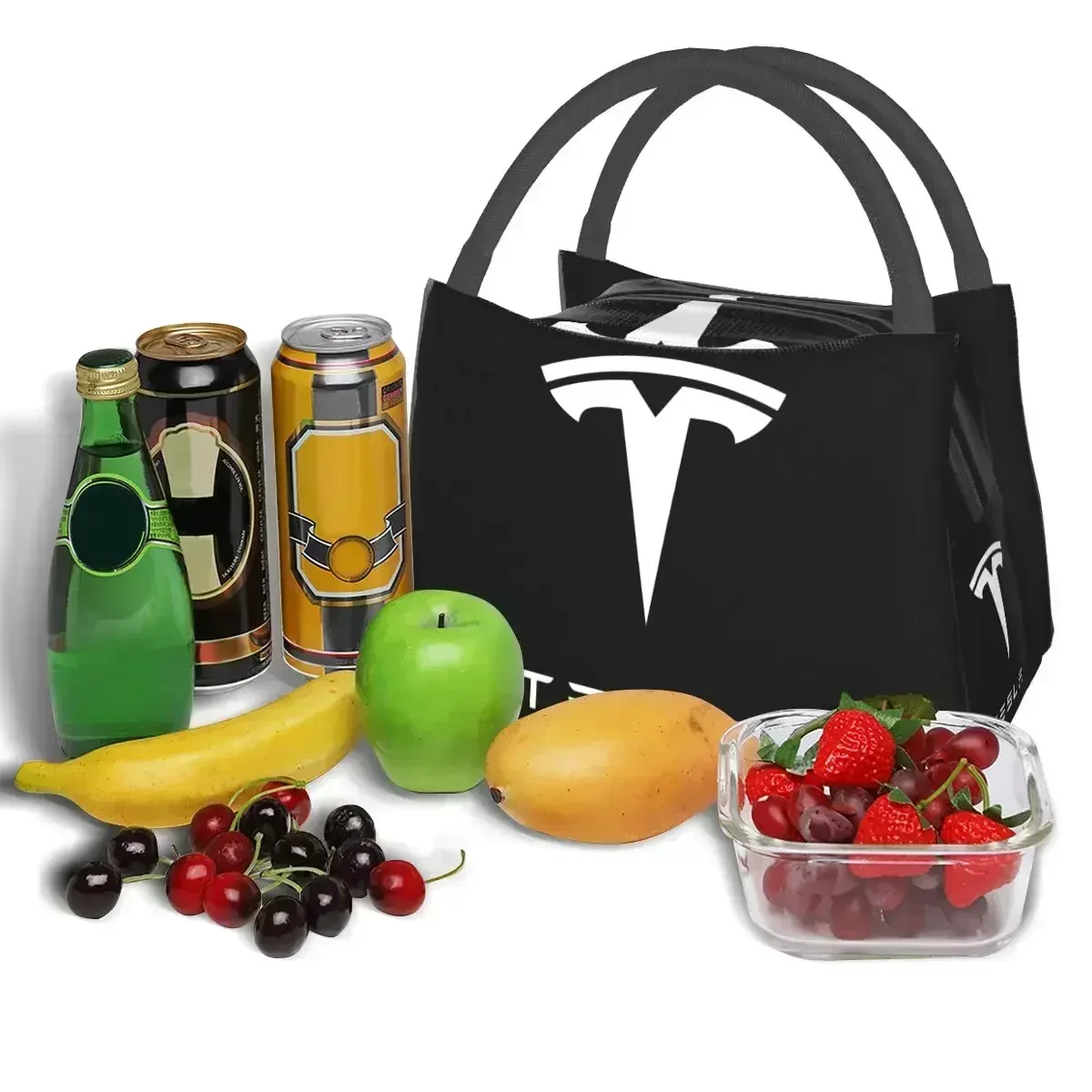 Lunch Bag Female Tesla Insulated Cooler Portable Picnic Oxford Lunch Box Food Bag