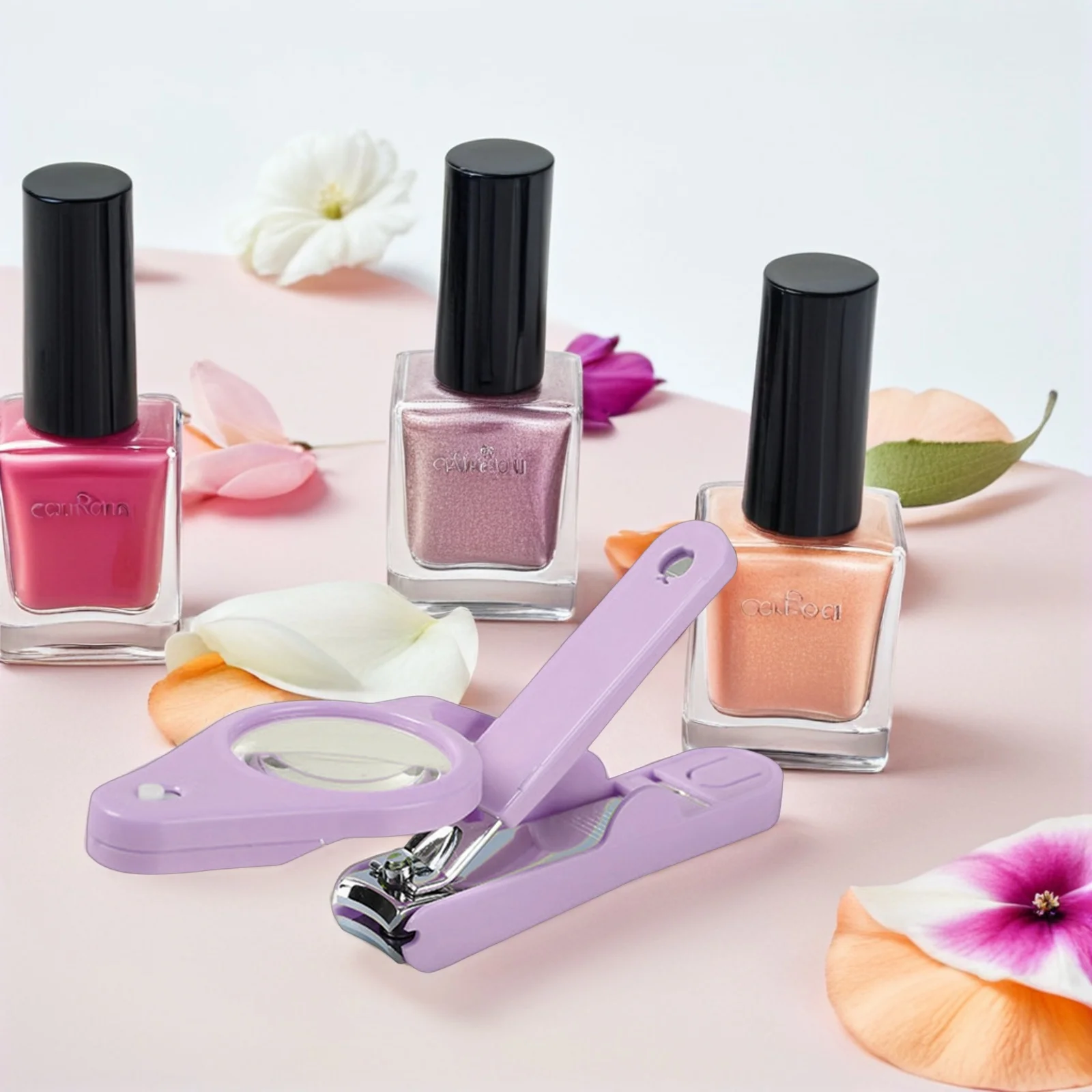 مقص أظافر مكبر LED من الفولاذ المقاوم للصدأ مقاوم للصدأ، مقص أظافر محمول للبالغين، مقص أظافر متين #4