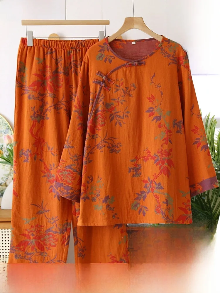 

100% хлопковая женская ночная рубашка для сна, весна-осень, легкая домашняя одежда, цветная, в ретро-стиле, из тонкой хлопковой ткани