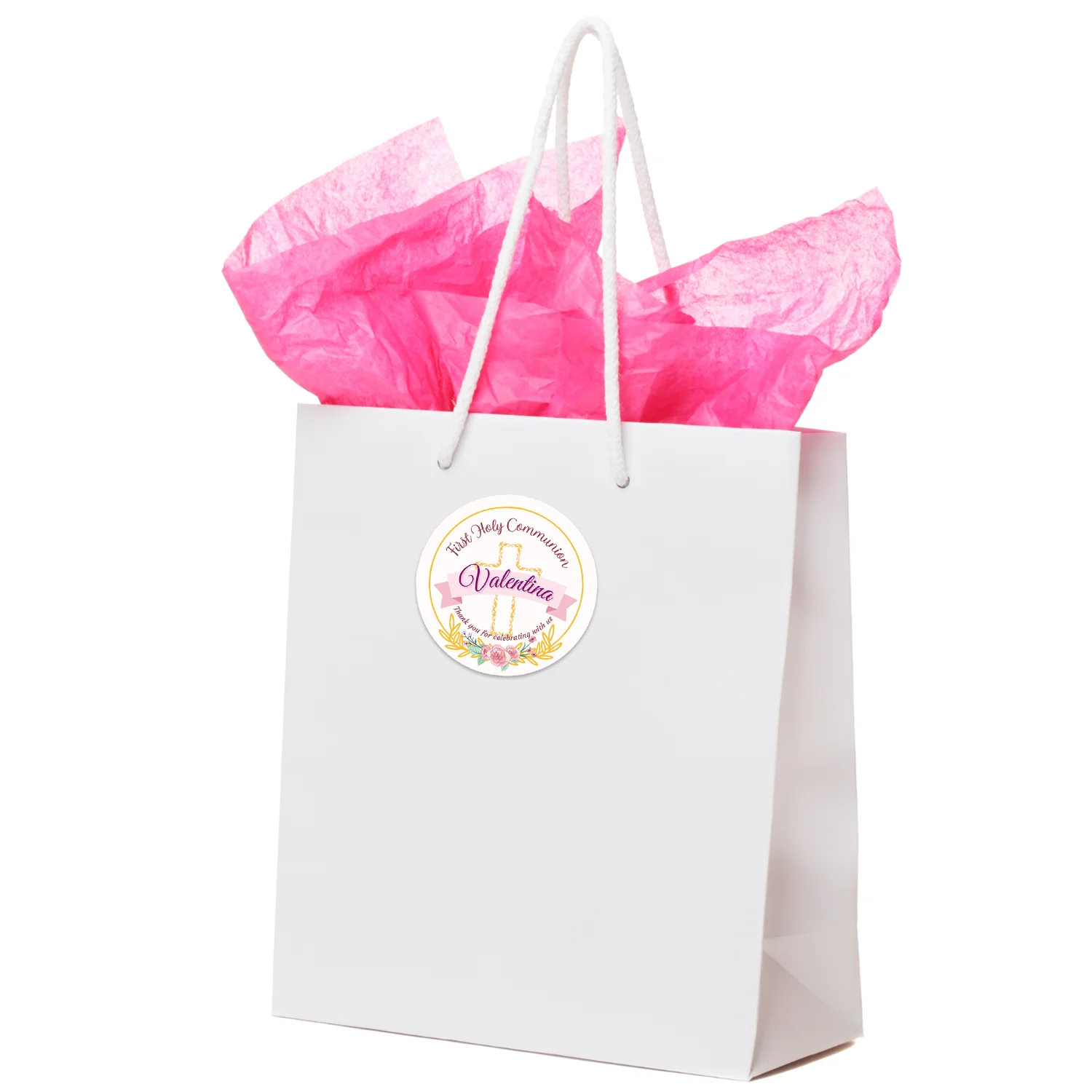 ملصقات لصالح المناولة المقدسة الأولى، صليب أخضر للمناولة المقدسة الأولى، شكرًا لك على ملصقات مخصصة للمعمودية