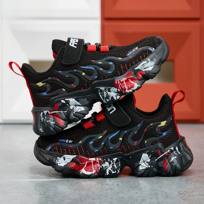 2025 Hot Selling Autumn Breathable Mesh Childrens Sports Shoes Rebound Comfortable Running Shoes Campus Versatile Casual Shoes view 5