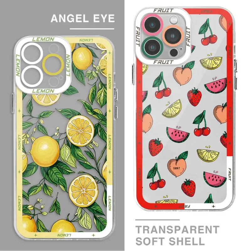 Fruit Lemon Cherry Phone Case for Honor X9a 5G 90 Lite X8 4G X8a X7b X9b 5G X8b 4G Clear Silicone Cover