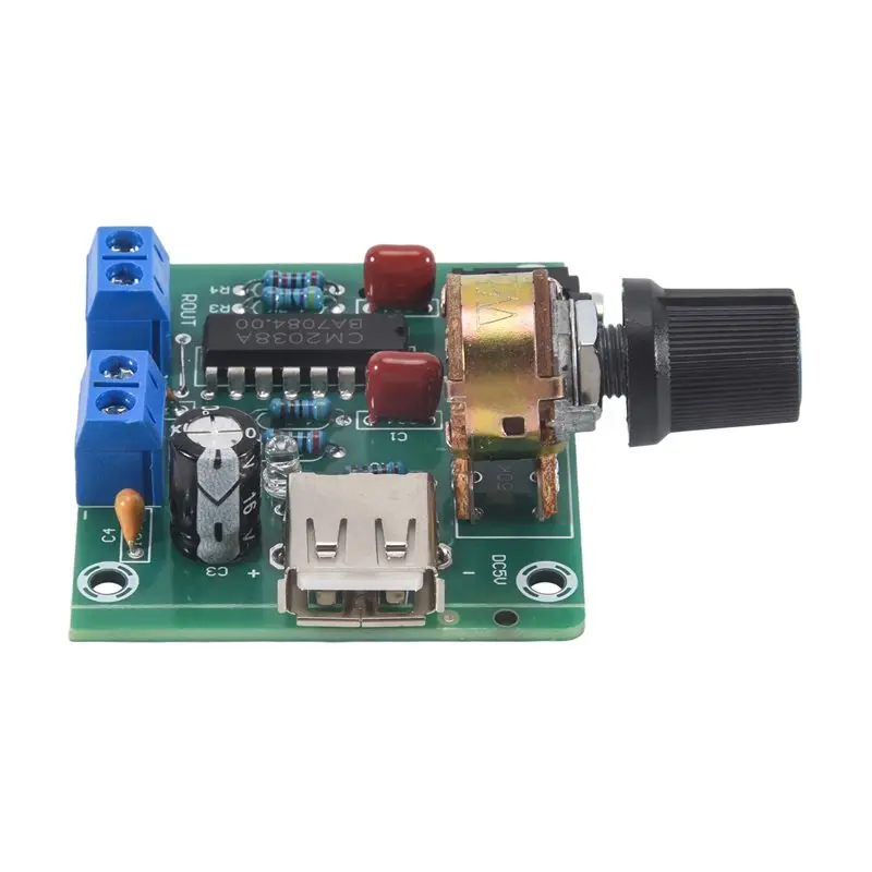 

Exquisite-Mini Power Amplifier Board 5W+5W Hifi Two-Channel PM CM2038 5V USB Supply Power Audio Amplifier