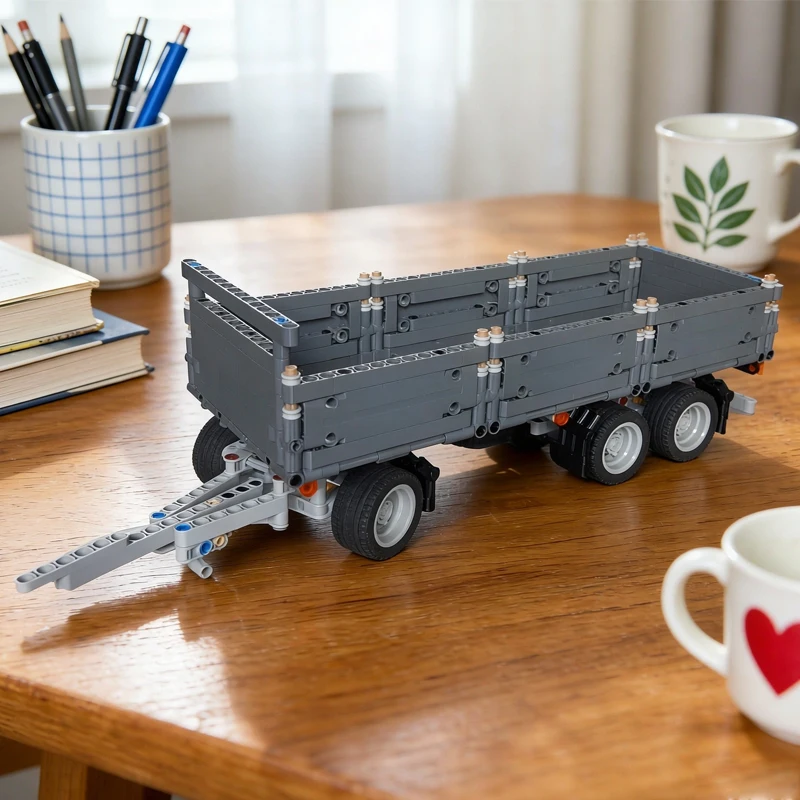 MOC-181938 Building Blocks Three-Axle Flatbed Full Trailer Assembly 1:21 Scale Model 797PCS Birthday Toy Christmas New Year Gift