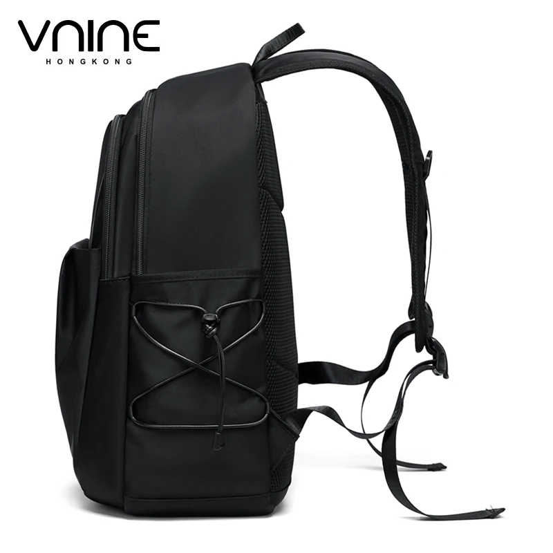 V.NINE Women Backpack Bags Elegant Nylon Backpacks Men 15 inch Laptop Compartment Waterproof Lightweight Unisex Back Pack Solid