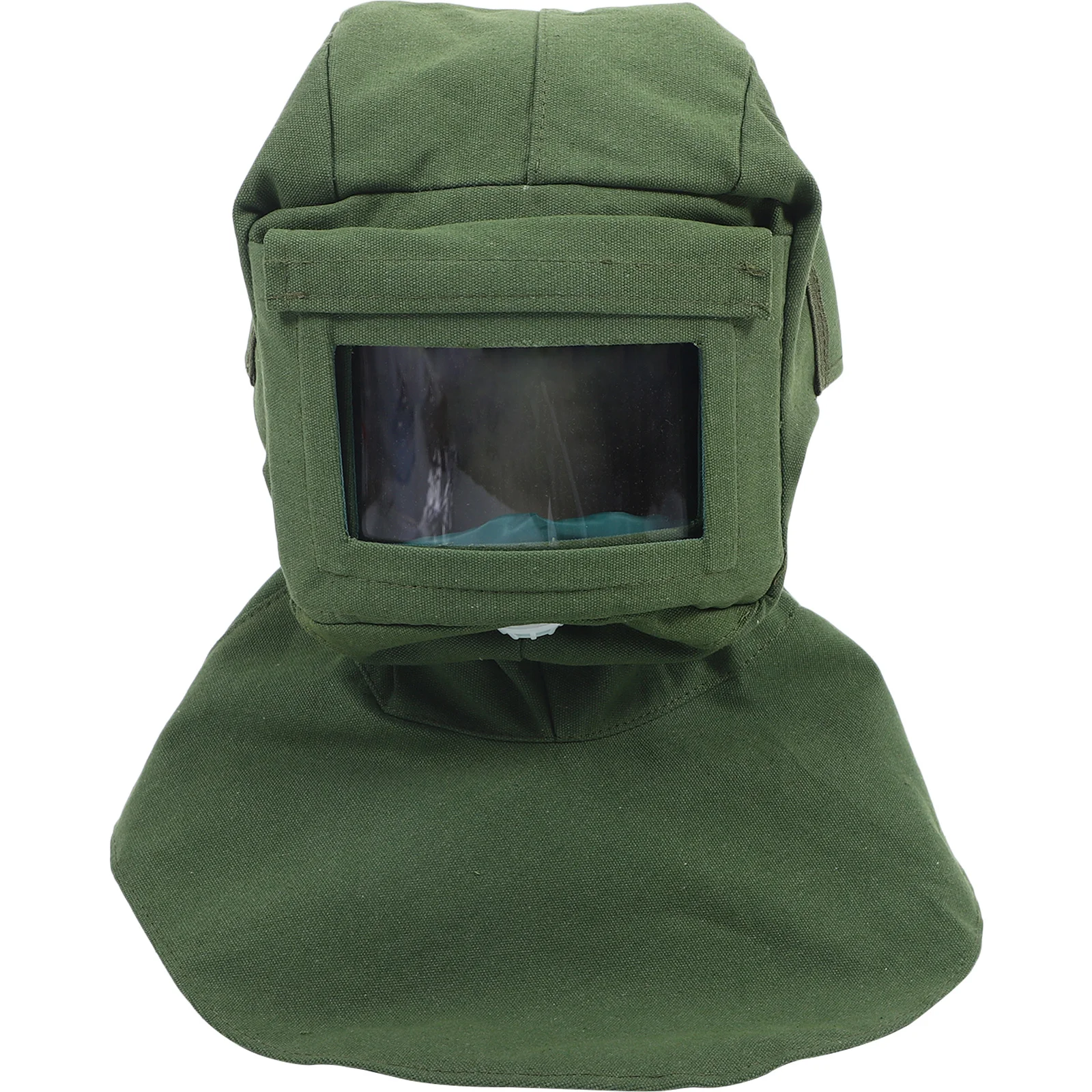 Sandblasting Shawl Cap Anti-Dust Protective Hood for Sandblasting and Painting with Face Protector Canvas Glass Material Sturdy