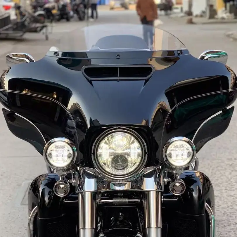 Short Wind Windscreen For Harley Grand Glide Flagship Glide 2014-2023 Motorcycle Deflector Windshield Transparent Hard Anti-Fog