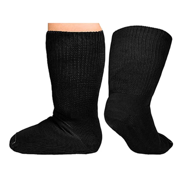 Large Plus Big Size Extra Wide Diabetic Socks Non-Binding Loose Top Non Slip Cotton Sock Men and Women,1 Pairs