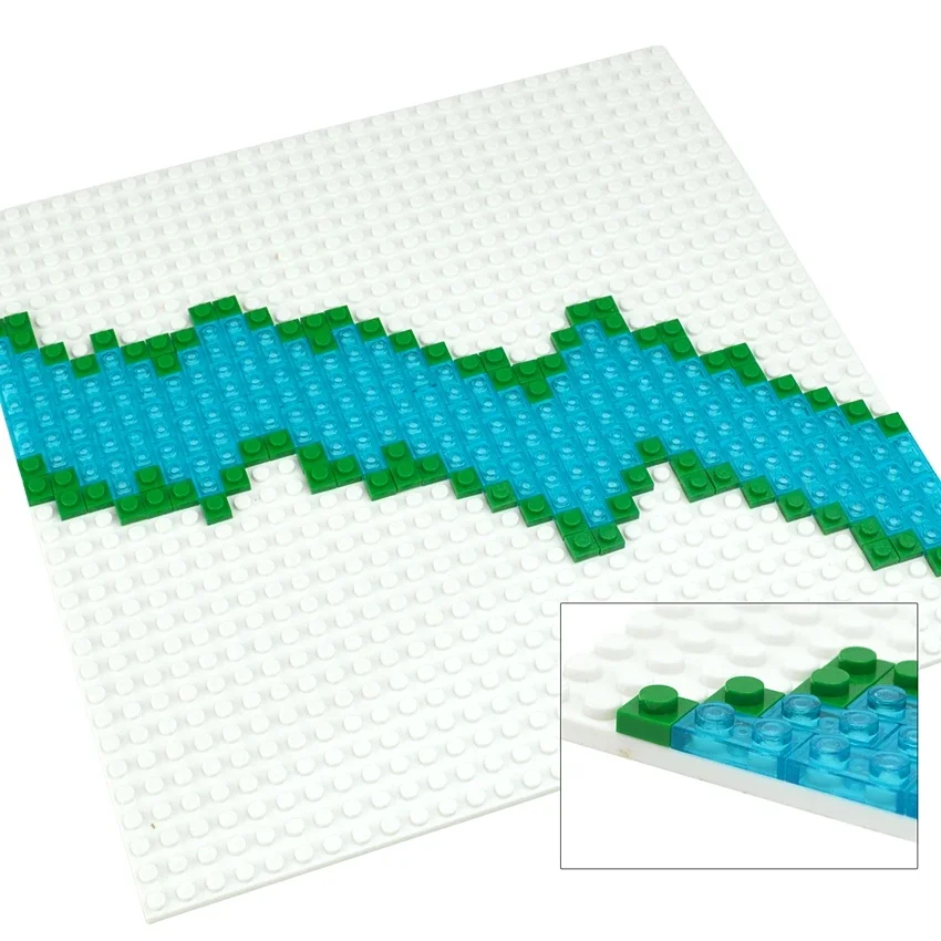 Diy figuras finas tijolos 1x1 1x2 pontos montagem educacional construção 1*1 1*2 pontos 3024 3023 blocos de construção transparentes