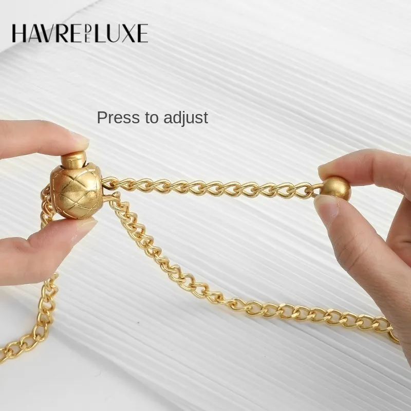 Small Golden Balls chain bag chain metal Non-fading adjustable length strap high-end shoulder strap single-purchase accessories