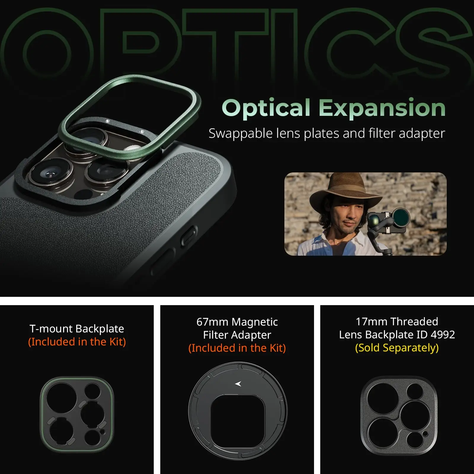 SmallRig 5002 16 Pro/Pro Max Cage Kit x Brandon Li Mobile Kit video leggero per iPhone 16 Pro/Pro Max Co-design Edition