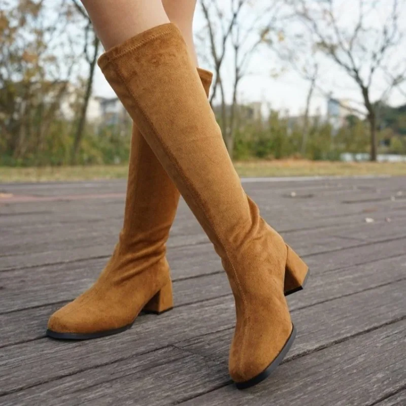 Women's High-heeled Boots - 2026 Autumn New Style - Ankle-length Thick-soled Long Boots