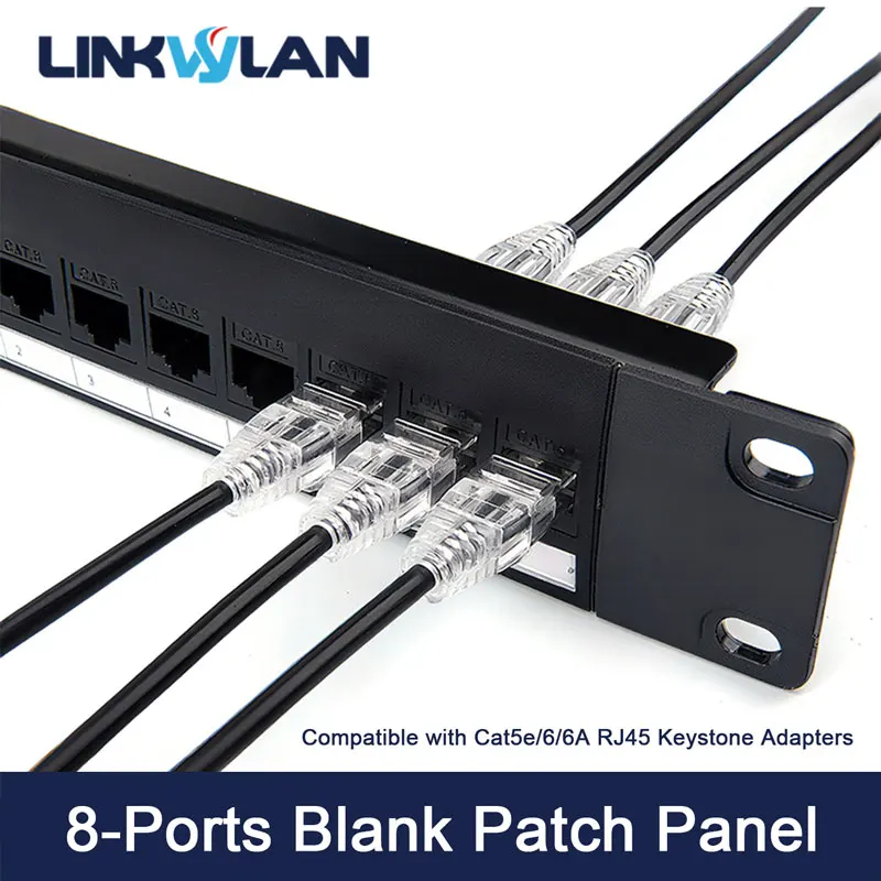 

Linkwylan Network 8-портовая пустая патч-панель 1U для стандартного монтажа в стойку Keystone