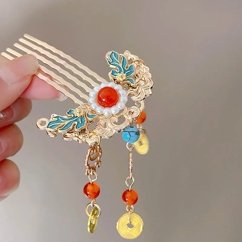 أغطية رأس شرابة على الطراز القديم، دبابيس شعر احتفالية، أمشاط شعر، أمشاط، دبابيس شعر، إكسسوارات شعر أرز ناعمة للأطفال