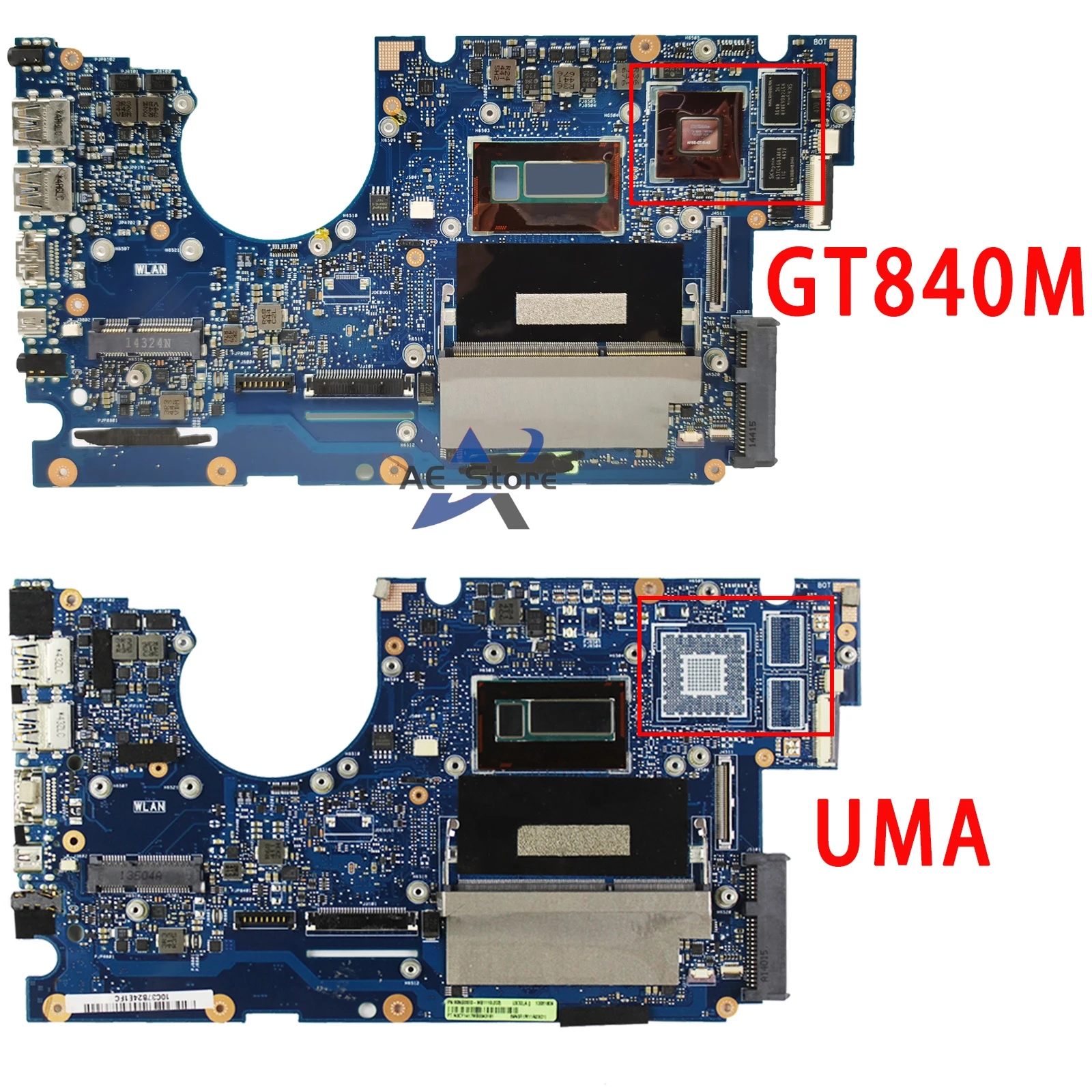 UX32LA/LN Mainboard For ASUS UX32LN UX32L UX32LA BX32LN BX32LA Laptop Motherboard I3 I5 I7-4th Gen UMA/GT840M 4G/RAM