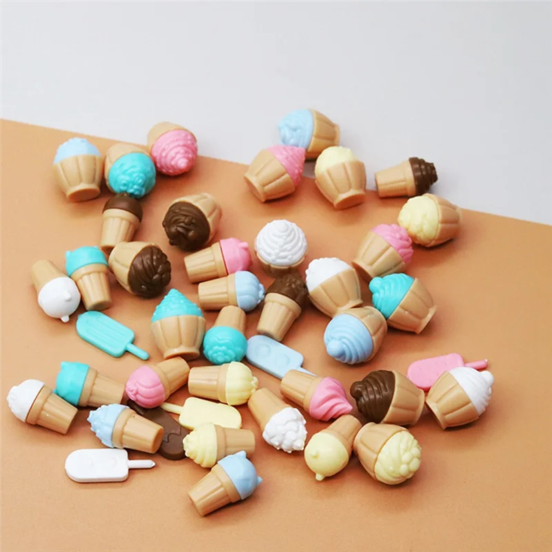 1:18 Simulation Mini Mini Ice Cream Shop Set Milk Cone Decoration Children Play House Toys