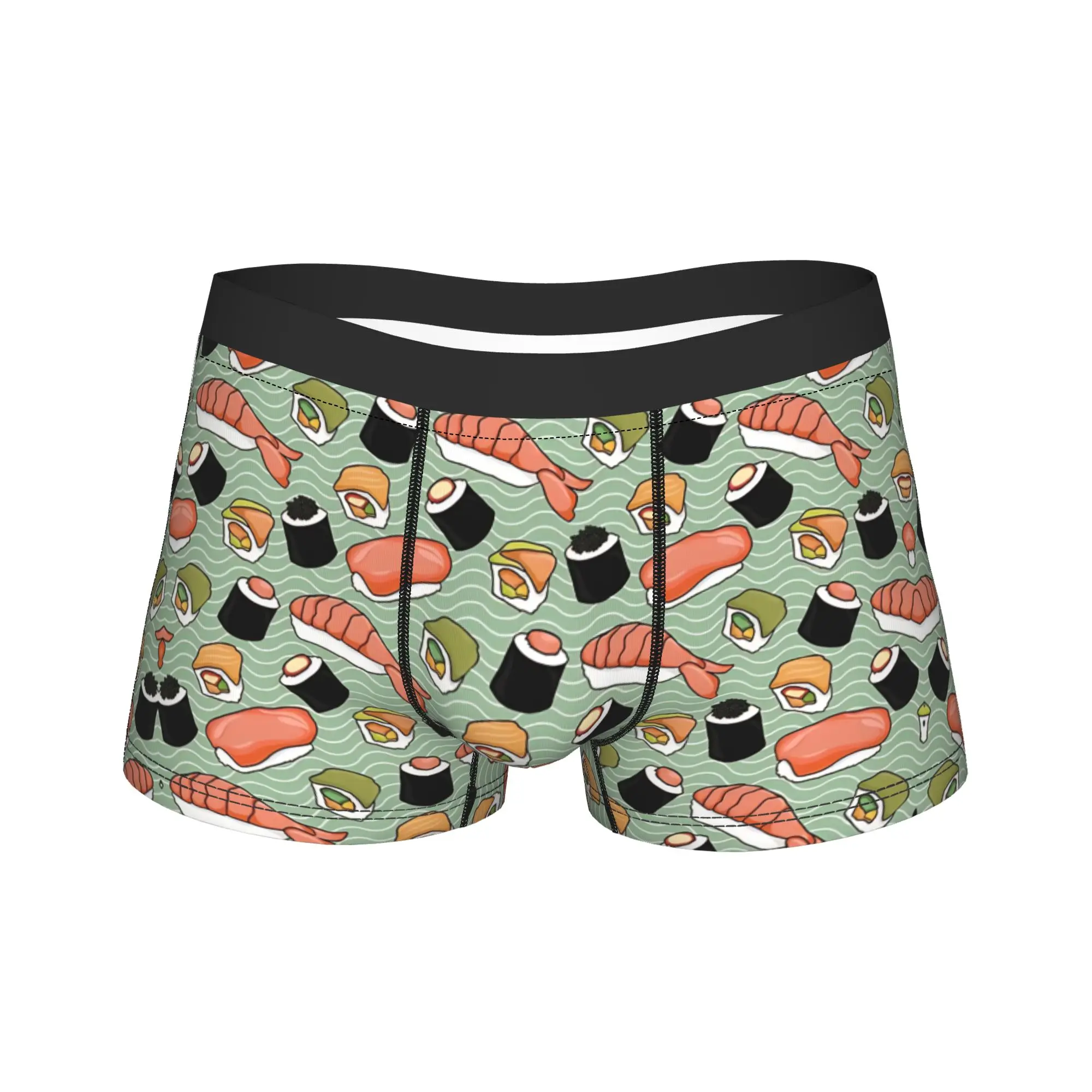 

Sushi Lovers Underwear Men's Panties Design Elastic Boxershorts Hot Sale Shorts Briefs Plus Size 2XL