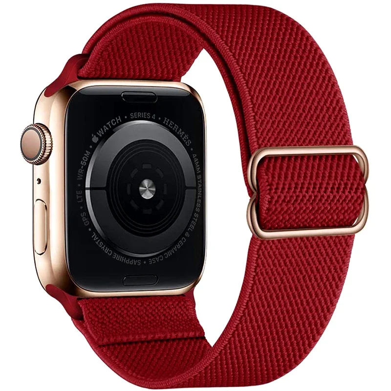 

Нейлоновый эластичный ремешок для Apple watch, браслет для iwatch Ultra 8 7 6 5 4 3 SE, 45 мм 44 мм 41 мм 42 мм 40 мм