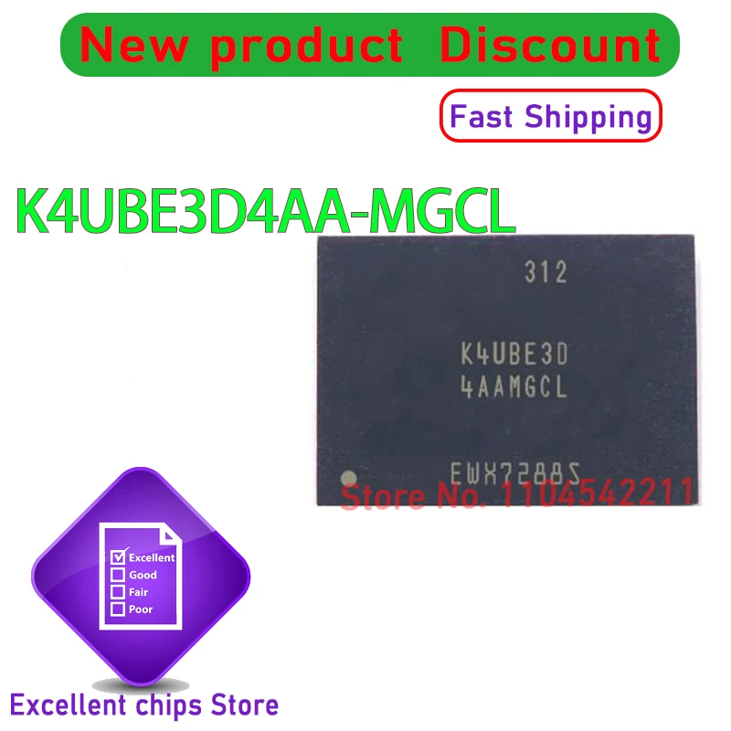 

K4UBE3D4AA-MGCL K4UBE3D K4UBE3D4AA BGA LPDDR4X 4266 Мбит/с 4 ГБ чип 1 шт./лот Новый Оригинальный