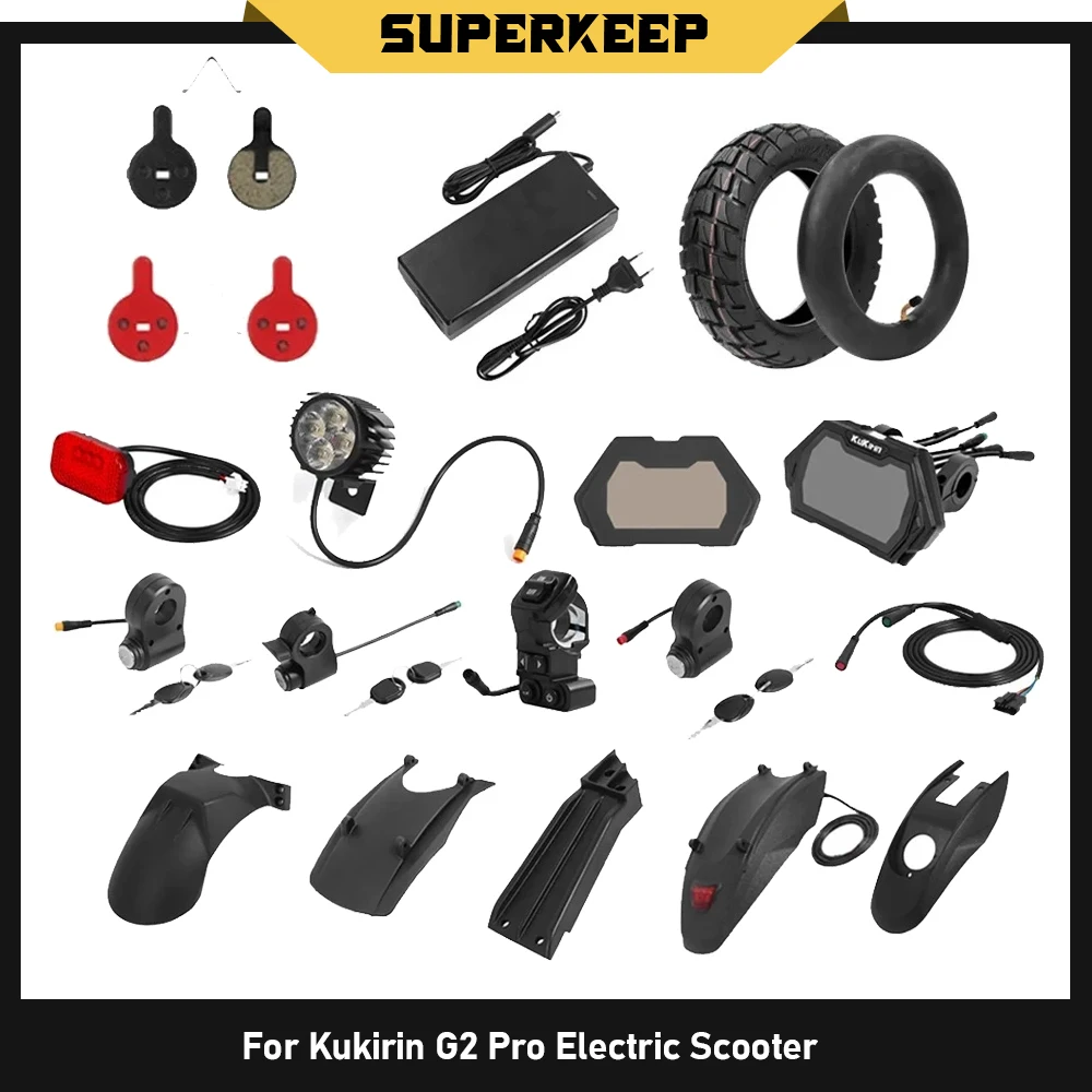 Para Kukirin g2 pro scooter elétrico vários acessórios de reparo pneu fender painel polegar interruptor do acelerador farol peça reparo