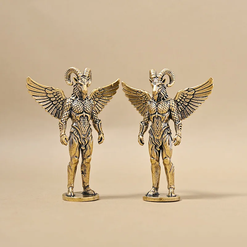 Brass Devil Sheep People Figure Home Decor Collection Ornaments Creative Craftsmanship Desktop Ornaments Home Decorations