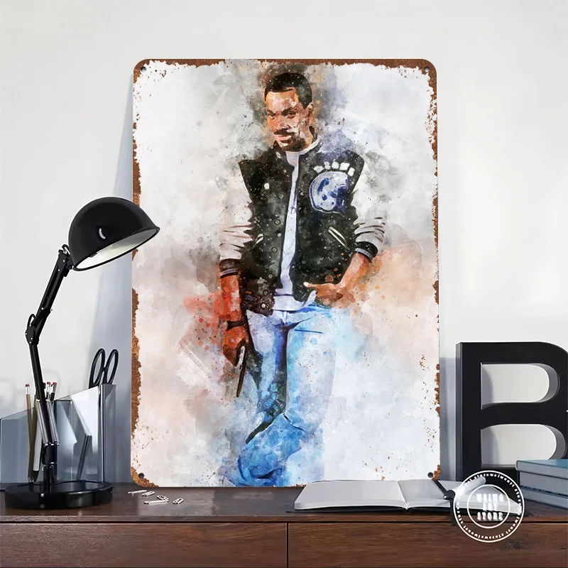 Eddie Murphy Tinplate Poster Customized Wall Art Retro Vintage Metal Signs for Fans Interior Decoration Living Room Accessories