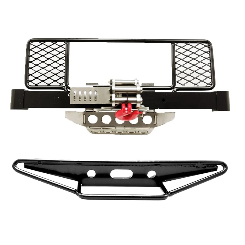 A98U DIY Metal Front Rear Bumper Protection Board Winch for MN D90 D91 D99 MN99S 1/12 RC Car Upgrade Spare Parts