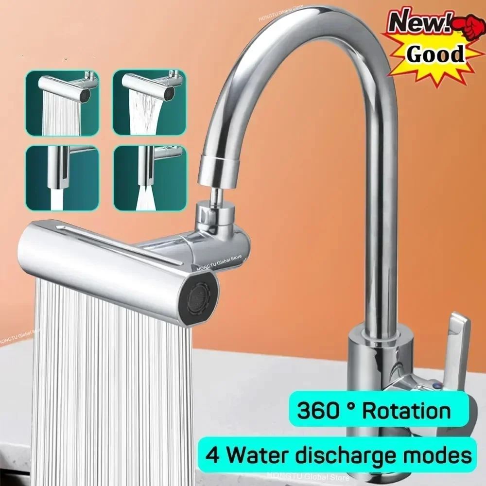 

New 4 Mode Waterfall Bathroom Faucet Basin Faucet Spout Stream Sprayer Anti-Splash Head Rainfall Sink Mixer Tap Nozzle Extension