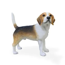 JJM Hunting Dog Beagle canine Pet Figure Animal Collector Toy Car Decoration modello in resina educativo per bambini adulti