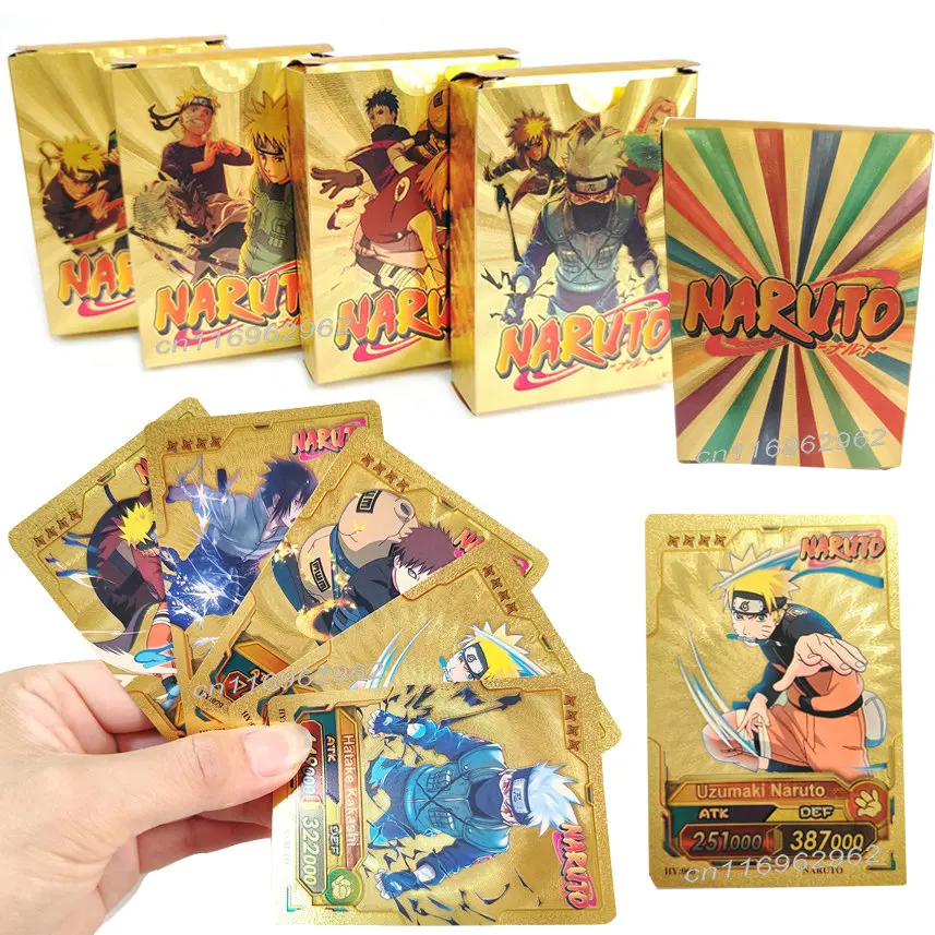 55Pcs Naruto Foil Cards – Rare Anime Shiny Collectibles for Fans
