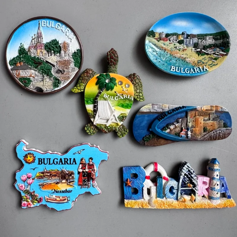 Europe Monaco Bulgaria  Fridge Magnet Tourist Souvenir  Refrigerator Magnets Sticker Imanes Para El Refrigerador Home Decor view 2