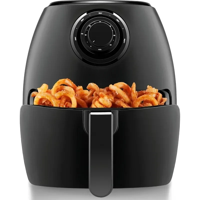 

Small Air Fryer Healthy Cooking User Friendly and Dual Control Temperature Dishwasher Safe Basket