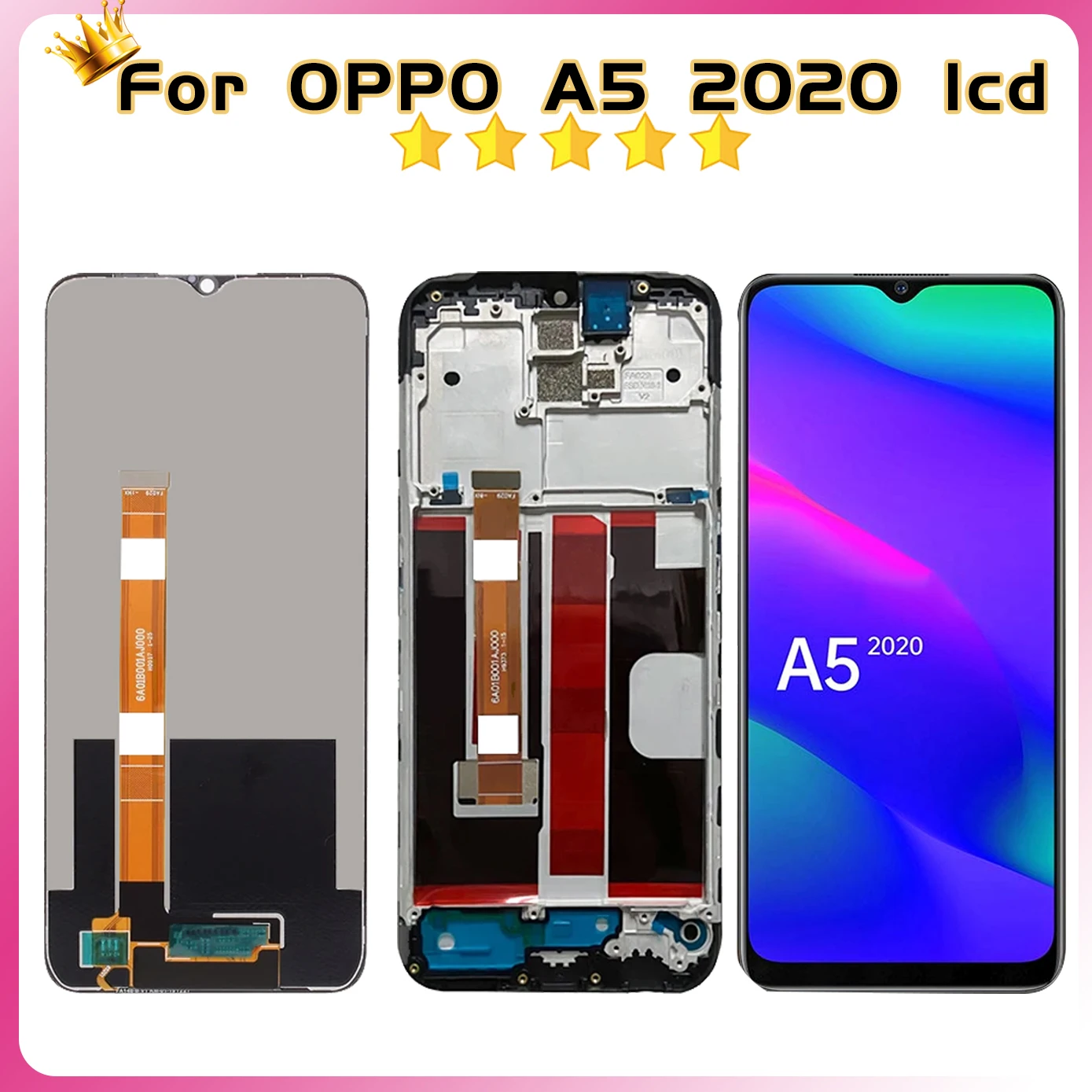 For Oppo A5 2020 A11 A11X LCD Display With Frame Screen Touch Panel Digitizer CPH1931 CPH1959 CPH1933 CPH1935 Replacement Parts