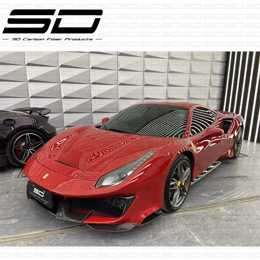 488 P style Bodykit for F 488 GTB/Spider Carbon Fiber Full Set bodykit Car Accessories