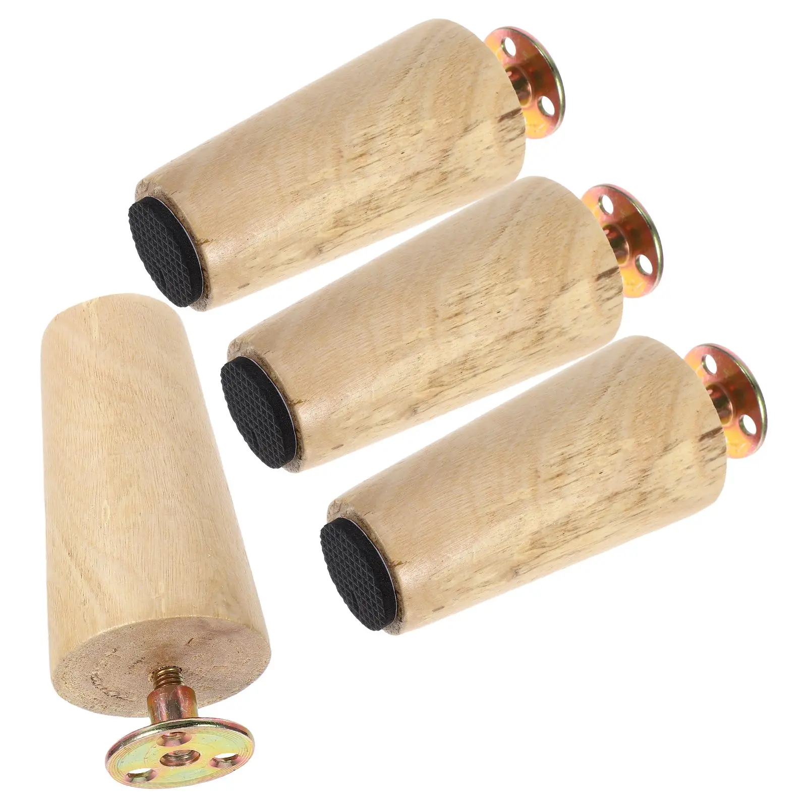 

4 Pcs Wooden Support Feet Bed Legs Replacement Couch Extenders for Furniture Heavy Duty Table Bedstead