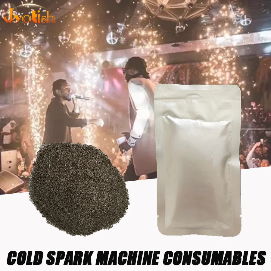 Free shipping 1-100 Bags Ti Powder for 600/650/700/750W Cold Spark Machine Consumables Stage Effect For Dj Party Wedding concert