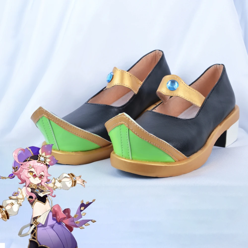 Gioco Genshinimpact Yae Miko Guuji Yae sandali Cosplay Anime tacco alto piattaforma femminile moda Casual Cute Cos Fashion Shoes