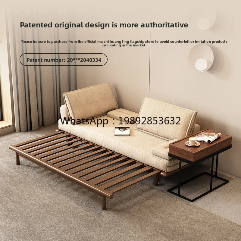 LYY Nordic Sofa Bed Foldable Dual-use Sitting and Lying Extendable Living Room Multi-functional Small Apartment