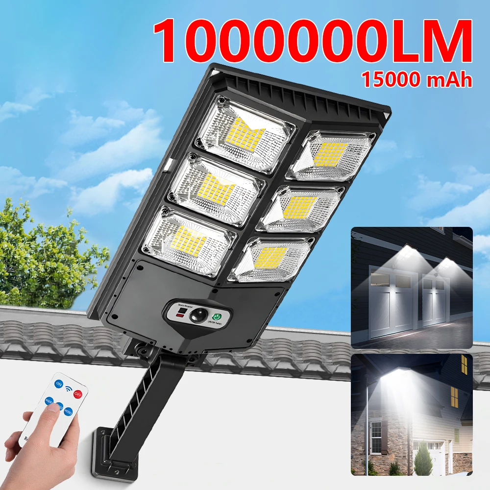 

High Brightness Solar Outdoor Light 1500 LED Outdoor Lighting Motion Sensor Waterproof Solar Street Light Courtyard Garden