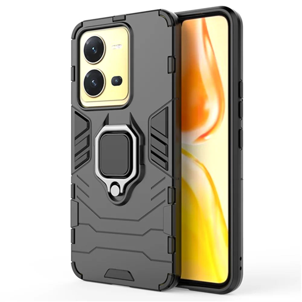 For Vivo X80 Lite Case Luxury Ring Back Cover Stand Armor Shockproof Phone Case For Vivo X80Lite Phone Cases