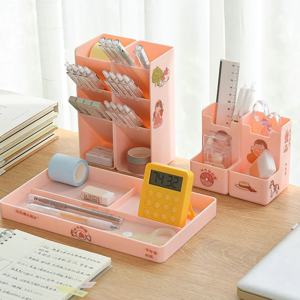 

Drawer Style Pen Organizer Plastic Multi-Function Desktop Holder For Office School Tabletop Stationery Storage Desk