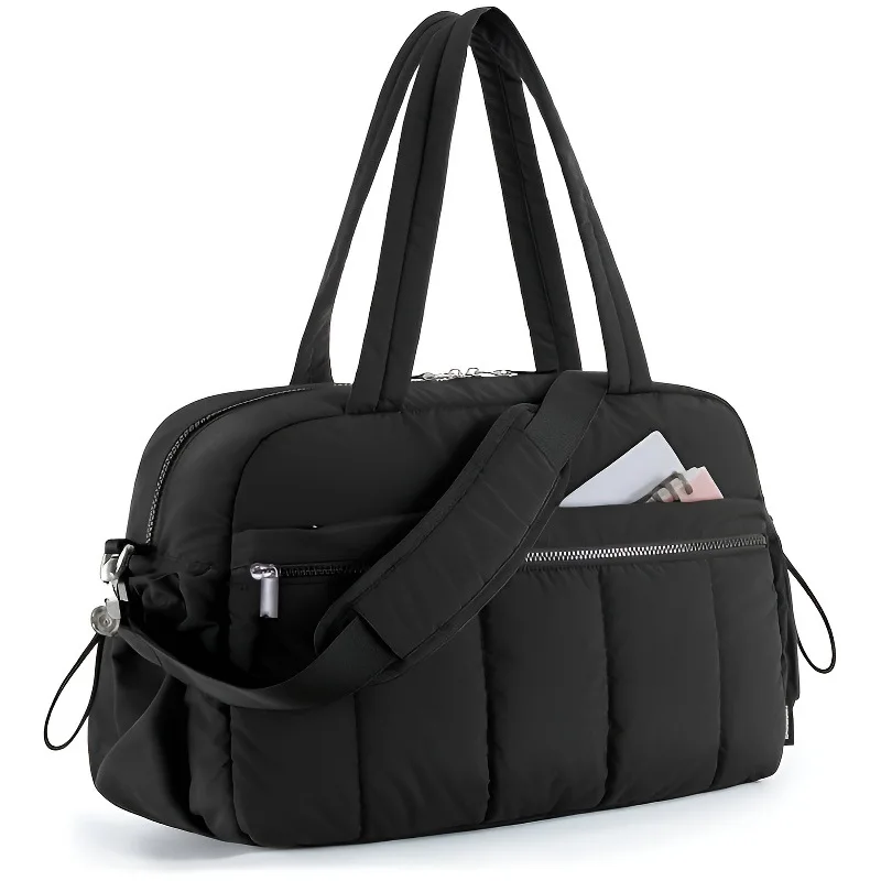 

Lightweight Waterproof Nylon Tote Bag Large Capacity Travel Tote Foldable Portable Gym Carryall Chic Handheld Luggage Tote