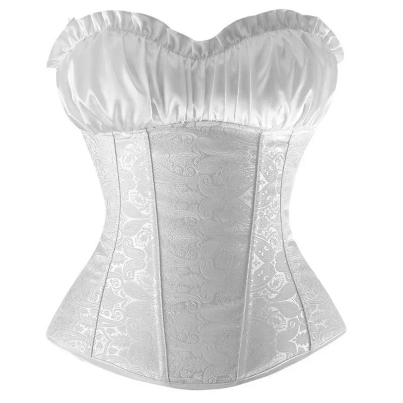 Women Overbust Corset Steampunk Waist Trainer Bustier Cincher Top Underwear Corselet plus size