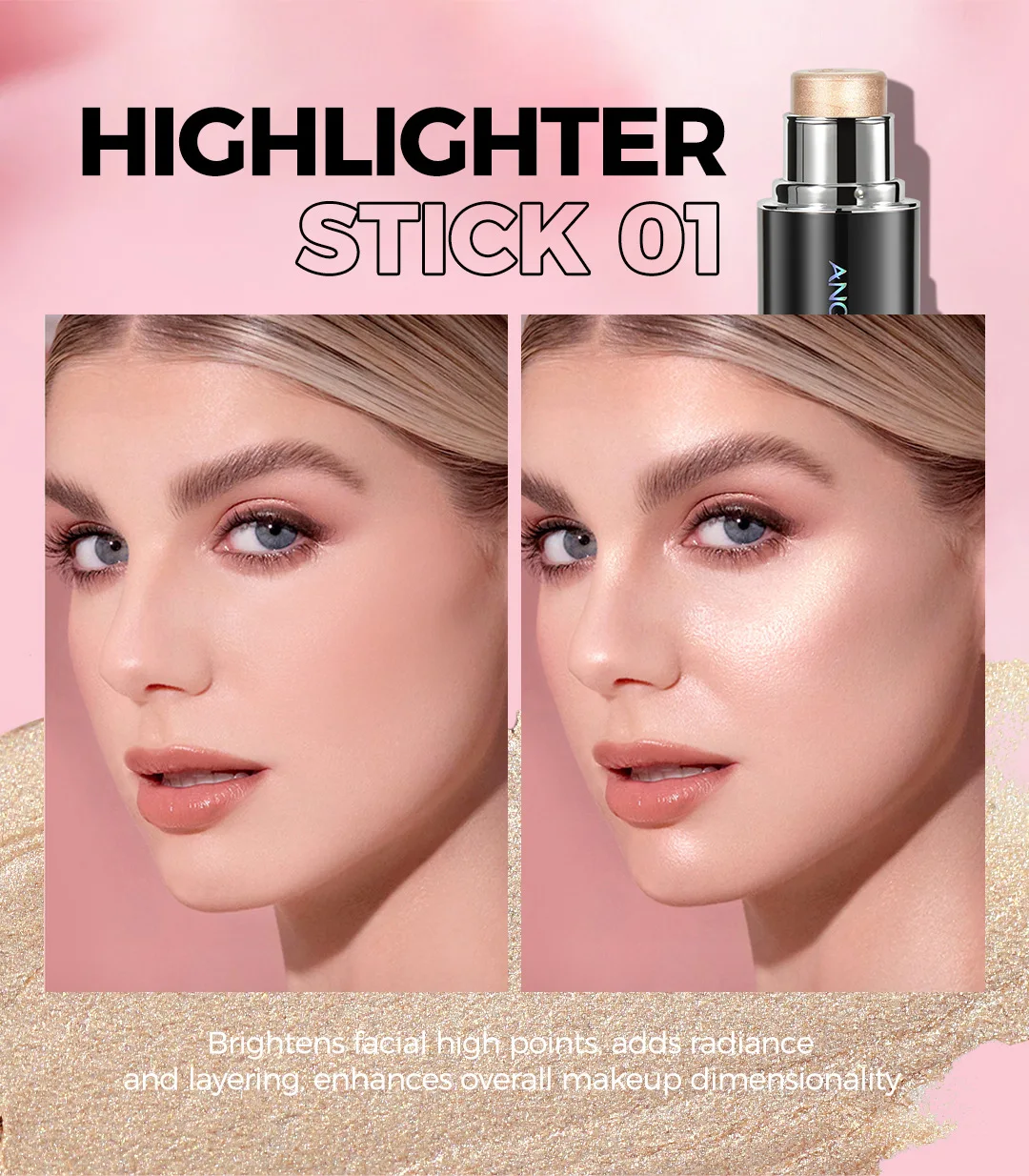@ ** Kit de maquillage transfrontalier Amazon surligneur bâton correcteur contour naturel Blush bâton vente en gros