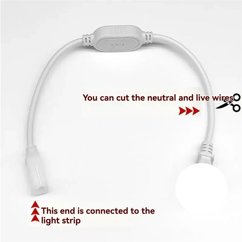 Outdoor 220V COB Flexible Light Strip 10M Super Bright LED Self-Adhesive Linear Light 240 Lights Per Meter EU Plug