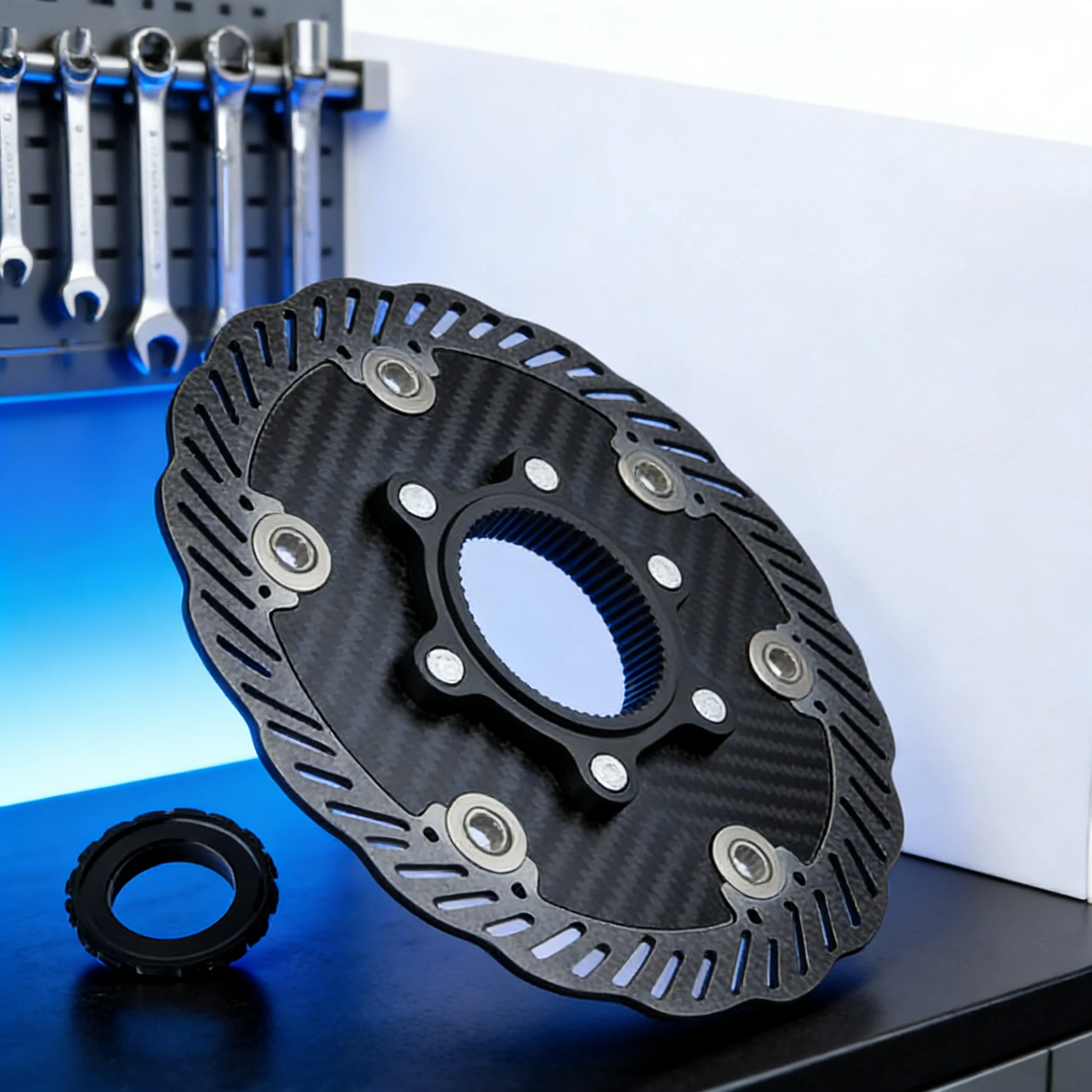 

Тормозной ротор из углеродного волокна с центральным креплением 140/160 мм | Ультралегкий плавающий диск для горных велосипедов MTB