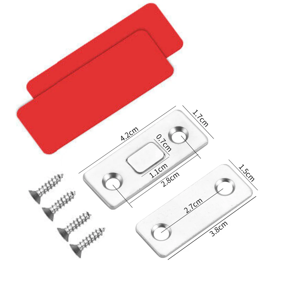초박형 캐비닛 마그네틱 캐치, 접착식 서랍 자석 캐치, 주방 옷장 문짝 닫기, 마그네틱 문짝 캐치 클로저, 10 세트