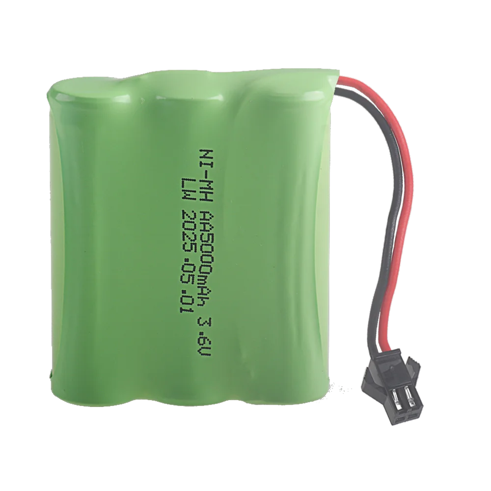 Upgrade to 5000mah 3.6V NiMH Rechargeable Battery With SM Plug + 3.6v Charger For Rc toys Cars Tanks Boats Ni-MH 3.6v AA Battery