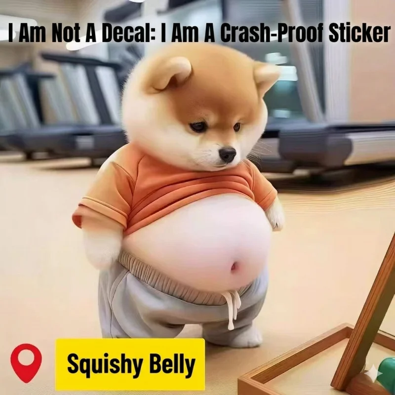 

Creative 3D Anti-Collision Pad For Door Handle Wall Protection Cute Squishy Belly Butt Door Stopper Sticker